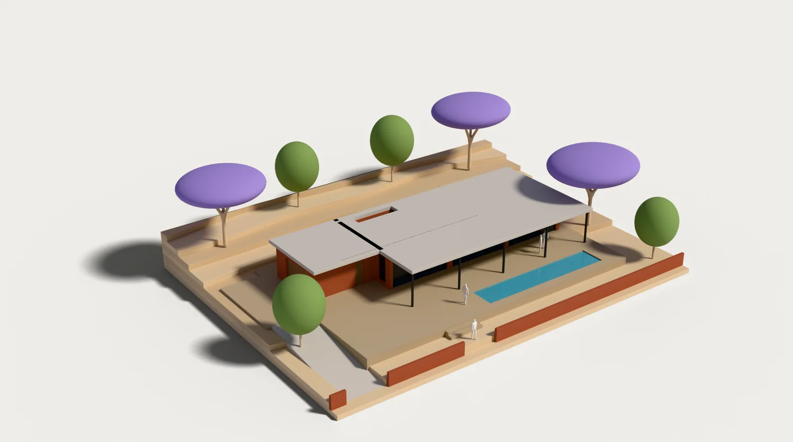 The house in Waterkloof at the stage: building.